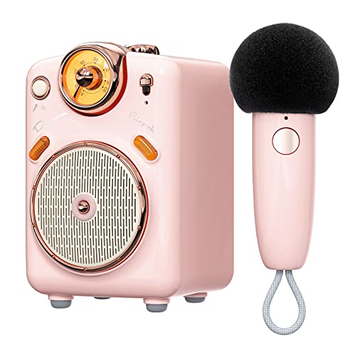 divoom Fairy-OK Tragbares Karaoke-Mikrofon für Erwachsene/Kinder, Bluetooth-Lautsprecher mit KTV-Handmikrofon, Dynamische Mikrofone für Heimparty-Karaoke-Geräte für iOS/Android von Divoom