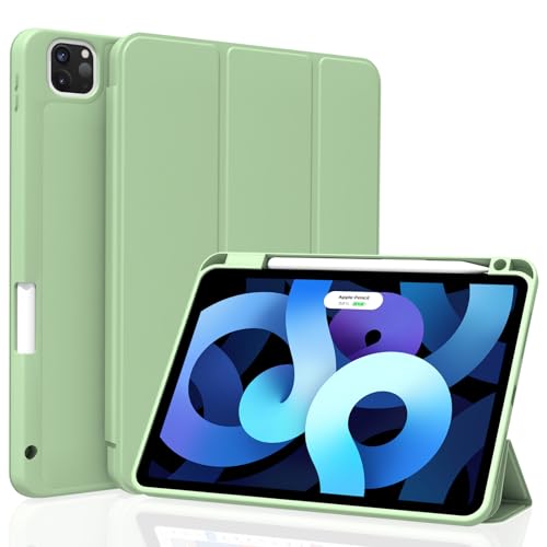Divufus Schutzhülle für iPad Pro 11 Zoll (M4 2024) 5. Generation, Smart Auto Sleep/Wake Slim Cover (Modell: A2836/A2837/A3006), weiche TPU-Rückseite mit Stifthalter für iPad Pro 11 Zoll 2024, Matcha von Divufus