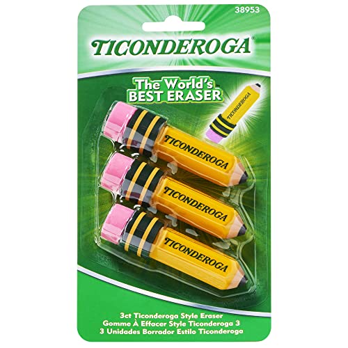 Ticonderoga (R) Bleistift Radierer, multicolor, 3 Stück von Dixon