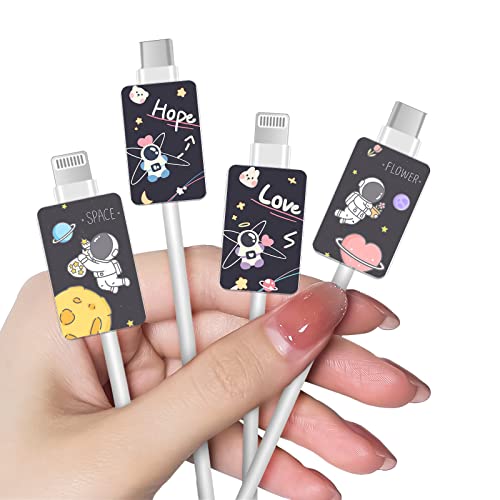 4 Stück Niedliches Kabelschutz für iPhone Ladegerät Type-C, Anti-Breaking für USB-Datenleitung Draht Bisse Saver für iPhone 11 12, Lustigen Astronaut Anime Muster Kabel Design für Mädchen Frauen 4 Stück Niedliches Kabelschutz für iPhone Ladegerät Type-C, Anti-Breaking für USB-Datenleitung Draht Bisse Saver für iPhone 11 12, Lustigen Astronaut Anime Muster Kabel Design für Mädchen Frauen von DiyGody