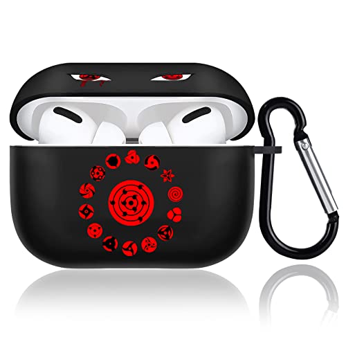 Cool Schutzhülle für Airpods Pro 2 Generation mit Japanisches Anime Muster, Stoßfeste Silikon Taschen mit Schlüsselanhänger aus Metall für Airpods Pro 2nd Generation, Ultradünn Anti-Kratzt Sturzschutz von DiyGody