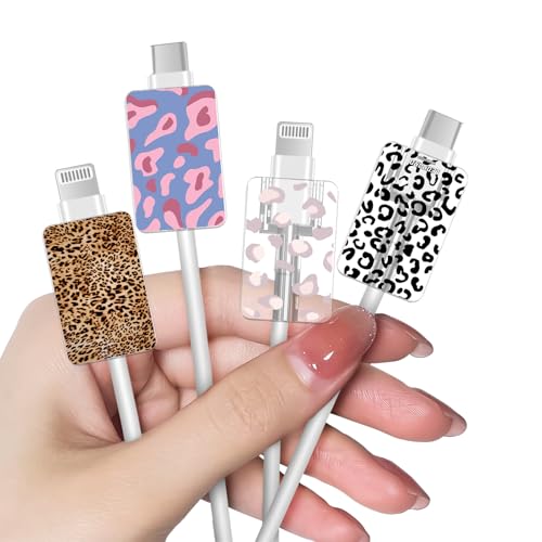 DiyGody 4 Stück Datenkabel Schutzhülle Kompatibel mit iPhone, Kabel USB-C Typ-L Anti-Biss-Zubehör mit Leopardenmuster für Mädchen, Kabelklemmensparer Datenleitung Kabelschutz, Datenleitung Draht Saver DiyGody 4 Stück Datenkabel Schutzhülle Kompatibel mit iPhone, Kabel USB-C Typ-L Anti-Biss-Zubehör mit Leopardenmuster für Mädchen, Kabelklemmensparer Datenleitung Kabelschutz, Datenleitung Draht Saver von DiyGody