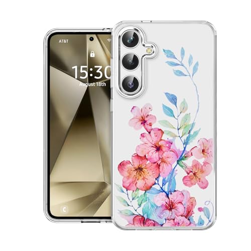 DiyGody Blumen Handyhülle Kompatibel mit Samsung Galaxy S25 6,2 Zoll 2025, Ultradünn Weich Silikon Schutzhülle mit Blütenkirsche Muster für Frauen, Kratzfest Stoßfest Hybrid-Schutz Transparente Hülle DiyGody Blumen Handyhülle Kompatibel mit Samsung Galaxy S25 6,2 Zoll 2025, Ultradünn Weich Silikon Schutzhülle mit Blütenkirsche Muster für Frauen, Kratzfest Stoßfest Hybrid-Schutz Transparente Hülle von DiyGody