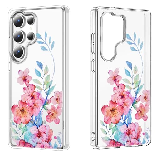 DiyGody Blumen Handyhülle Kompatibel mit Samsung Galaxy S25 Ultra 6,9 Zoll 2025, Transparente Silikon Schutzhülle mit Blütenkirsche Muster für Frauen, Ultradünn Kratzfest Stoßfest Hybrid-Schutz Hülle DiyGody Blumen Handyhülle Kompatibel mit Samsung Galaxy S25 Ultra 6,9 Zoll 2025, Transparente Silikon Schutzhülle mit Blütenkirsche Muster für Frauen, Ultradünn Kratzfest Stoßfest Hybrid-Schutz Hülle von DiyGody