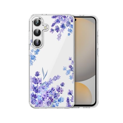 DiyGody Elegant Blumen Handyhülle Kompatibel mit Samsung Galaxy S24 FE 6,4 Zoll 2024, Transparente Schutzhülle mit Lavendel Muster für Frauen, Anti-Rutsch Stoßfest Anti-Kratzt Ultra Dünn Silikon Hülle DiyGody Elegant Blumen Handyhülle Kompatibel mit Samsung Galaxy S24 FE 6,4 Zoll 2024, Transparente Schutzhülle mit Lavendel Muster für Frauen, Anti-Rutsch Stoßfest Anti-Kratzt Ultra Dünn Silikon Hülle von DiyGody