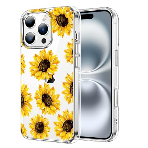 DiyGody Elegant Blumen Handyhülle Kompatibel mit iPhone 16 Pro 6,3 Zoll, Transparente Schutzhülle mit Sonnenblume Muster für Frauen, Weich Ultradünn Silikon TPU Anti-Rutsch Anti-Kratzt Stoßfest Hülle DiyGody Elegant Blumen Handyhülle Kompatibel mit iPhone 16 Pro 6,3 Zoll, Transparente Schutzhülle mit Sonnenblume Muster für Frauen, Weich Ultradünn Silikon TPU Anti-Rutsch Anti-Kratzt Stoßfest Hülle von DiyGody