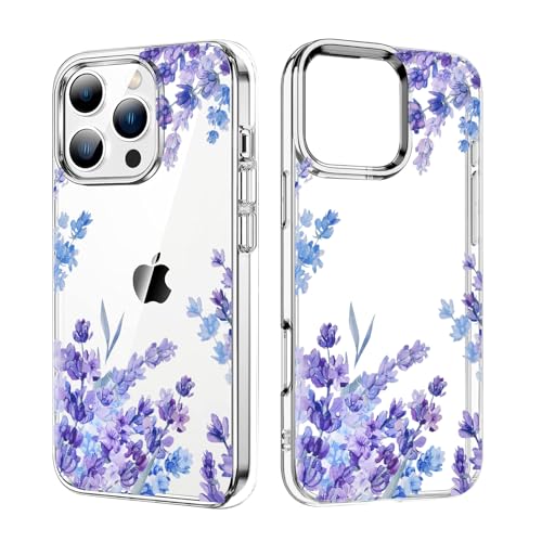 DiyGody Elegant Blumen Handyhülle Kompatibel mit iPhone 16 Pro Max 6,9 Zoll, Transparente Schutzhülle mit Lavendel Muster für Frauen,Weich Ultradünn Silikon TPU Anti-Rutsch Anti-Kratzt Stoßfest Hülle DiyGody Elegant Blumen Handyhülle Kompatibel mit iPhone 16 Pro Max 6,9 Zoll, Transparente Schutzhülle mit Lavendel Muster für Frauen,Weich Ultradünn Silikon TPU Anti-Rutsch Anti-Kratzt Stoßfest Hülle von DiyGody