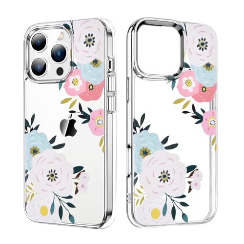 DiyGody Elegant Blumen Handyhülle Kompatibel mit iPhone 16 Pro Max 6,9 Zoll, Transparente Schutzhülle mit Weiße Rosen Muster für Frauen, Weich Ultradünn Silikon Anti-Rutsch Anti-Kratzt Stoßfest Hülle DiyGody Elegant Blumen Handyhülle Kompatibel mit iPhone 16 Pro Max 6,9 Zoll, Transparente Schutzhülle mit Weiße Rosen Muster für Frauen, Weich Ultradünn Silikon Anti-Rutsch Anti-Kratzt Stoßfest Hülle von DiyGody