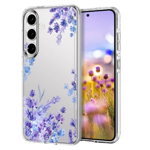 DiyGody Elegant Blumen Handyhülle für Samsung Galaxy S24 Plus 6,7 Zoll, Kratzfest Stoßfeste Dünn Hülle mit Lavander Muster für Frauen, Transparente Weich Silikon TPU Schutzhülle für Galaxy S24 Plus 5G DiyGody Elegant Blumen Handyhülle für Samsung Galaxy S24 Plus 6,7 Zoll, Kratzfest Stoßfeste Dünn Hülle mit Lavander Muster für Frauen, Transparente Weich Silikon TPU Schutzhülle für Galaxy S24 Plus 5G von DiyGody