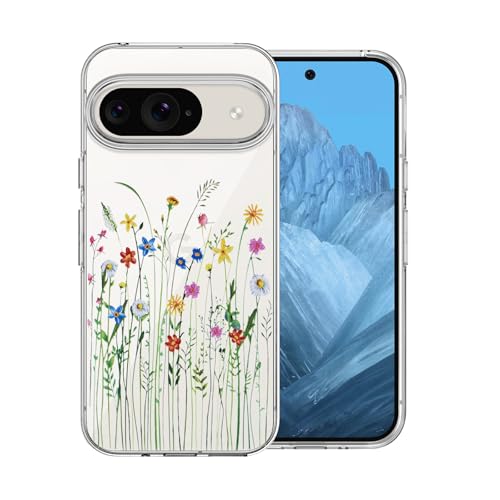DiyGody Elegant Handyhülle Kompatibel mit Google Pixel 9 6,3 Zoll 5G 2024, Transparente Weich Silikon TPU Schutzhülle mit Blumen Muster für Frauen, Ultra Dünn Anti-Rutsch Stoßfest Hybrid-Schutz Hülle DiyGody Elegant Handyhülle Kompatibel mit Google Pixel 9 6,3 Zoll 5G 2024, Transparente Weich Silikon TPU Schutzhülle mit Blumen Muster für Frauen, Ultra Dünn Anti-Rutsch Stoßfest Hybrid-Schutz Hülle von DiyGody