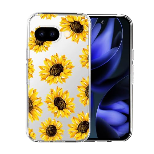 DiyGody Elegant Handyhülle Kompatibel mit Google Pixel 9a 6,3 Zoll 2025, Transparente Weich Silikon Schutzhülle mit Sonnenblume Muster für Frauen, Ultra Dünn Anti-Rutsch Stoßfest Hybrid-Schutz Hülle DiyGody Elegant Handyhülle Kompatibel mit Google Pixel 9a 6,3 Zoll 2025, Transparente Weich Silikon Schutzhülle mit Sonnenblume Muster für Frauen, Ultra Dünn Anti-Rutsch Stoßfest Hybrid-Schutz Hülle von DiyGody