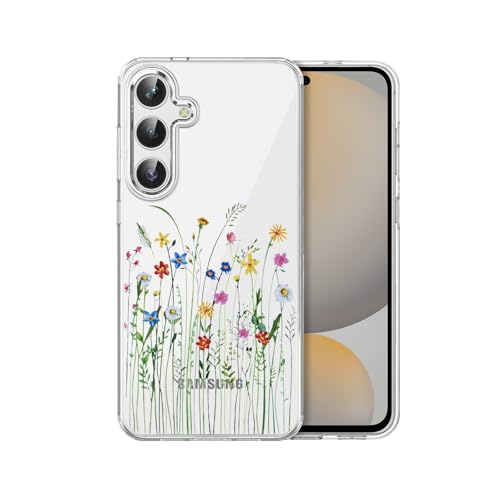 DiyGody Elegant Handyhülle Kompatibel mit Samsung Galaxy S24 FE 6,4 Zoll, Transparente Schutzhülle mit Blumen Muster für Frauen, Anti-Rutsch Stoßfest Anti-Kratzt Ultra Dünn Silikon Hülle, Blumengarten DiyGody Elegant Handyhülle Kompatibel mit Samsung Galaxy S24 FE 6,4 Zoll, Transparente Schutzhülle mit Blumen Muster für Frauen, Anti-Rutsch Stoßfest Anti-Kratzt Ultra Dünn Silikon Hülle, Blumengarten von DiyGody
