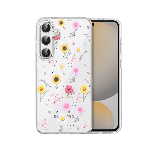 DiyGody Elegant Handyhülle Kompatibel mit Samsung Galaxy S24 FE 6,4 Zoll, Transparente Schutzhülle mit Blumen Schmetterling Muster für Frauen, Anti-Rutsch Stoßfest Anti-Kratzt Ultra Dünn Silikon Hülle DiyGody Elegant Handyhülle Kompatibel mit Samsung Galaxy S24 FE 6,4 Zoll, Transparente Schutzhülle mit Blumen Schmetterling Muster für Frauen, Anti-Rutsch Stoßfest Anti-Kratzt Ultra Dünn Silikon Hülle von DiyGody