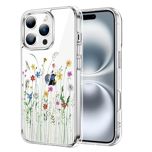 DiyGody Elegant Handyhülle Kompatibel mit iPhone 16 Pro 6,3 Zoll, Transparente Weich Ultradünn Silikon TPU Schutzhülle mit Blumen Muster für Frauen,Anti-Kratzt Anti-Rutsch Stoßfest Hybrid-Schutz Hülle DiyGody Elegant Handyhülle Kompatibel mit iPhone 16 Pro 6,3 Zoll, Transparente Weich Ultradünn Silikon TPU Schutzhülle mit Blumen Muster für Frauen,Anti-Kratzt Anti-Rutsch Stoßfest Hybrid-Schutz Hülle von DiyGody