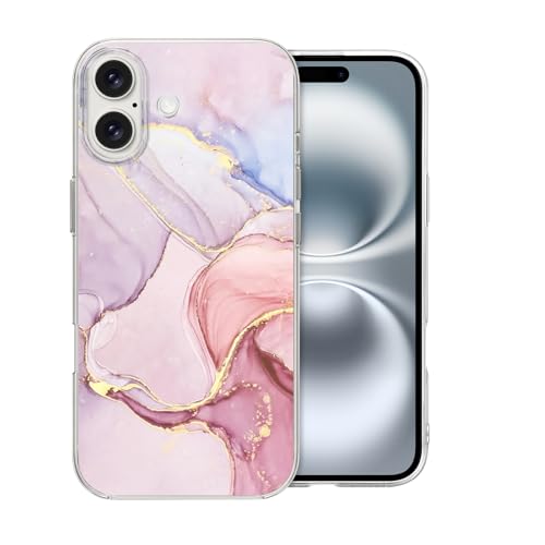 DiyGody Glitzernd Handyhülle Kompatibel mit iPhone 16 Plus 6,7 Zoll 2024, Weich Ultradünn Silikon TPU Schutzhülle mit Rosa Marmor Muster für Frauen,Anti-Kratzt Anti-Rutsch Stoßfest Hybrid-Schutz Hülle DiyGody Glitzernd Handyhülle Kompatibel mit iPhone 16 Plus 6,7 Zoll 2024, Weich Ultradünn Silikon TPU Schutzhülle mit Rosa Marmor Muster für Frauen,Anti-Kratzt Anti-Rutsch Stoßfest Hybrid-Schutz Hülle von DiyGody