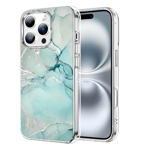 DiyGody Glitzernd Handyhülle Kompatibel mit iPhone 16 Pro 6,3 Zoll 2024, Weich Ultradünn Silikon TPU Schutzhülle mit Grün Marmor Muster für Frauen, Anti-Kratzt Anti-Rutsch Stoßfest Hybrid-Schutz Hülle DiyGody Glitzernd Handyhülle Kompatibel mit iPhone 16 Pro 6,3 Zoll 2024, Weich Ultradünn Silikon TPU Schutzhülle mit Grün Marmor Muster für Frauen, Anti-Kratzt Anti-Rutsch Stoßfest Hybrid-Schutz Hülle von DiyGody