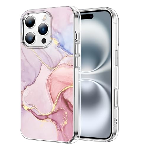 DiyGody Glitzernd Handyhülle Kompatibel mit iPhone 16 Pro 6,3 Zoll 2024, Weich Ultradünn Silikon TPU Schutzhülle mit Rosa Marmor Muster für Frauen, Anti-Kratzt Anti-Rutsch Stoßfest Hybrid-Schutz Hülle DiyGody Glitzernd Handyhülle Kompatibel mit iPhone 16 Pro 6,3 Zoll 2024, Weich Ultradünn Silikon TPU Schutzhülle mit Rosa Marmor Muster für Frauen, Anti-Kratzt Anti-Rutsch Stoßfest Hybrid-Schutz Hülle von DiyGody
