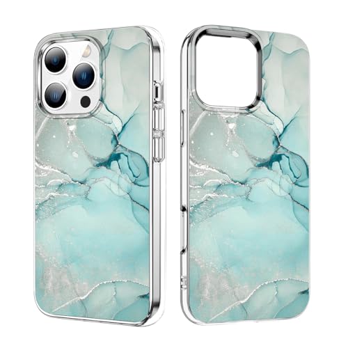 DiyGody Glitzernd Handyhülle Kompatibel mit iPhone 16 Pro Max 6,9 Zoll, Weich Ultradünn Silikon TPU Schutzhülle mit Grün Marmor Muster für Frauen, Anti-Kratzt Anti-Rutsch Stoßfest Hybrid-Schutz Hülle DiyGody Glitzernd Handyhülle Kompatibel mit iPhone 16 Pro Max 6,9 Zoll, Weich Ultradünn Silikon TPU Schutzhülle mit Grün Marmor Muster für Frauen, Anti-Kratzt Anti-Rutsch Stoßfest Hybrid-Schutz Hülle von DiyGody