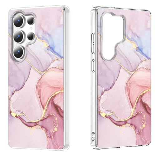DiyGody Handyhülle Kompatibel mit Samsung Galaxy S25 Ultra 6,9 Zoll 5G 2025, Weich Silikon TPU Schutzhülle mit Glitzernd Rosa Marmor Muster für Frauen, Ultradünn Kratzfest Stoßfest Hybrid-Schutz Hülle DiyGody Handyhülle Kompatibel mit Samsung Galaxy S25 Ultra 6,9 Zoll 5G 2025, Weich Silikon TPU Schutzhülle mit Glitzernd Rosa Marmor Muster für Frauen, Ultradünn Kratzfest Stoßfest Hybrid-Schutz Hülle von DiyGody