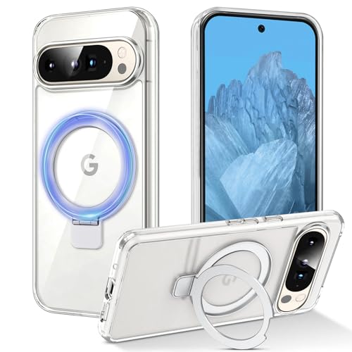 DiyGody Magnetisch Handyhülle Kompatibel mit Google Pixel 9 Pro XL 6,7 Zoll, Acryl TPU Hybrid-Schutz Transparente Hülle mit Eingebetteter Ständer, Anti-Rutsch Stoßfest Schutzhülle mit 180° Ring Halter DiyGody Magnetisch Handyhülle Kompatibel mit Google Pixel 9 Pro XL 6,7 Zoll, Acryl TPU Hybrid-Schutz Transparente Hülle mit Eingebetteter Ständer, Anti-Rutsch Stoßfest Schutzhülle mit 180° Ring Halter von DiyGody