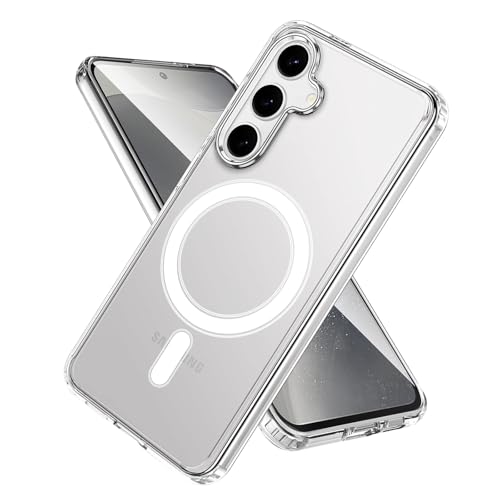 DiyGody Magnetisch Handyhülle Kompatibel mit Samsung Galaxy S23 FE 6,4 Zoll, Hart Acryl Weich TPU Hybrid-Schutz Transparente Hülle, Ultradünn Anti-Rutsch Stoßfest Schutzhülle Kompatibel mit MagSafe DiyGody Magnetisch Handyhülle Kompatibel mit Samsung Galaxy S23 FE 6,4 Zoll, Hart Acryl Weich TPU Hybrid-Schutz Transparente Hülle, Ultradünn Anti-Rutsch Stoßfest Schutzhülle Kompatibel mit MagSafe von DiyGody