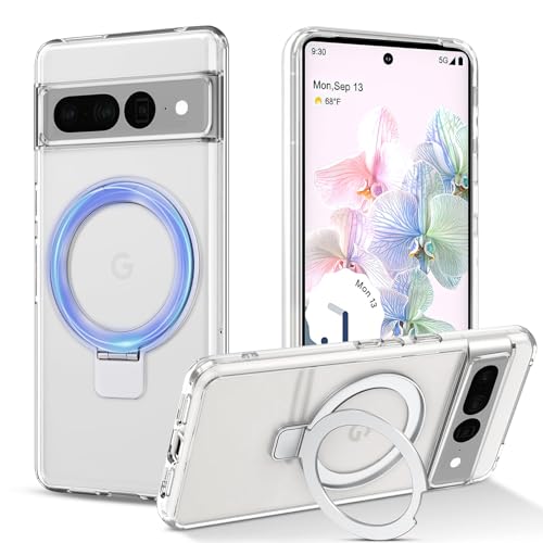 DiyGody Magnetisch Handyhülle für Google Pixel 7 Pro 6.7 Zoll mit Eingebetteter Ständer, Weich TPU Acryl Hybrid-Schutz Transparente Hülle mit 180° Ring Halter, Kompatibel mit Magnetische Autohalterung DiyGody Magnetisch Handyhülle für Google Pixel 7 Pro 6.7 Zoll mit Eingebetteter Ständer, Weich TPU Acryl Hybrid-Schutz Transparente Hülle mit 180° Ring Halter, Kompatibel mit Magnetische Autohalterung von DiyGody