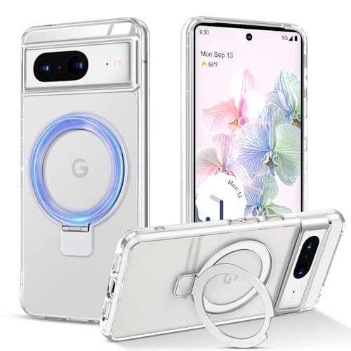 DiyGody Magnetisch Handyhülle für Google Pixel 8 6.2 Zoll 5G mit Eingebetteter Ständer, Weich TPU Acryl Hybrid-Schutz Transparente Hülle mit 180° Ring Halter, Kompatibel mit Magnetische Autohalterung DiyGody Magnetisch Handyhülle für Google Pixel 8 6.2 Zoll 5G mit Eingebetteter Ständer, Weich TPU Acryl Hybrid-Schutz Transparente Hülle mit 180° Ring Halter, Kompatibel mit Magnetische Autohalterung von DiyGody