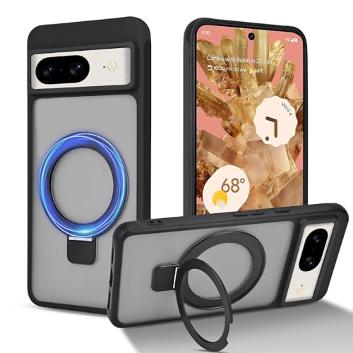 DiyGody Magnetisch Handyhülle für Google Pixel 8 6.2 Zoll Kompatibel mit MagSafe, Transparente Kratzfest Schutzhülle mit Ständer, Weich Ultra Dünn TPU PC Hybrid-Schutz Hülle mit Ring Halter, Schwarz DiyGody Magnetisch Handyhülle für Google Pixel 8 6.2 Zoll Kompatibel mit MagSafe, Transparente Kratzfest Schutzhülle mit Ständer, Weich Ultra Dünn TPU PC Hybrid-Schutz Hülle mit Ring Halter, Schwarz von DiyGody