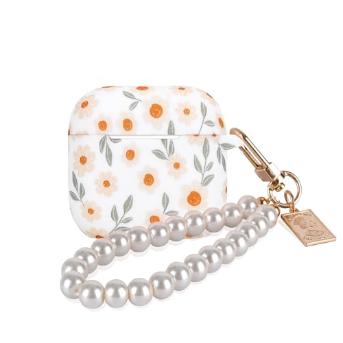DiyGody Niedliche Tasche Kompatibel mit Airpods 4 Generation 2024, Weiches Silikon TPU Hülle mit Weiße Blumenmuster für Frauen, Stoßfeste Anti-Rutsch Anti-Staub Schutzhülle mit Perle Schlüsselanhänger DiyGody Niedliche Tasche Kompatibel mit Airpods 4 Generation 2024, Weiches Silikon TPU Hülle mit Weiße Blumenmuster für Frauen, Stoßfeste Anti-Rutsch Anti-Staub Schutzhülle mit Perle Schlüsselanhänger von DiyGody