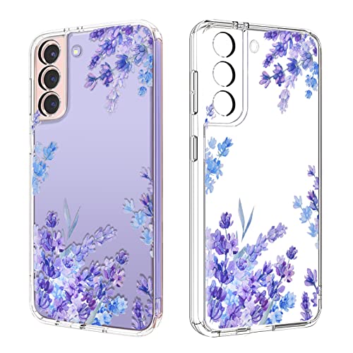 Elegant Blumen Hülle für Samsung Galaxy S21 FE 6.4 Zoll, Transparente Leichtgewicht Weiche Silikon Hybrid-Schutz Handyhülle für Samsung Galaxy S21 FE 5G, Kameraschutz Rutschfest Kratzfeste - Lavendel Elegant Blumen Hülle für Samsung Galaxy S21 FE 6.4 Zoll, Transparente Leichtgewicht Weiche Silikon Hybrid-Schutz Handyhülle für Samsung Galaxy S21 FE 5G, Kameraschutz Rutschfest Kratzfeste - Lavendel von DiyGody