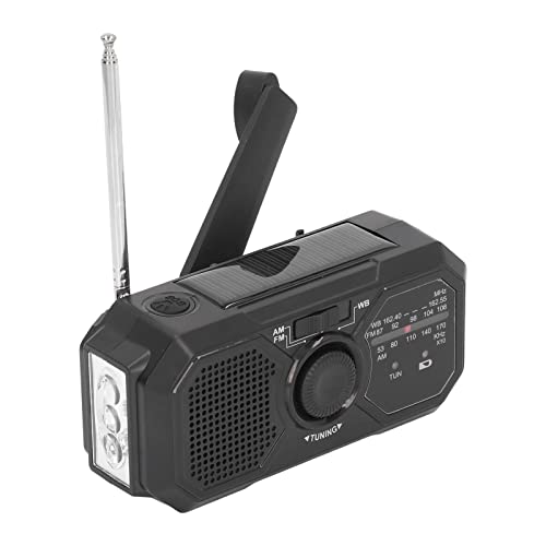 1200mAh Handkurbel-Notfall Radio, Tragbares NOAA AM FM-Wetter Radio mit SOS-Alarm & Taschenlampe, 3-Wege-Alarmradios, Handy-Ladegerät für Camping 1200mAh Handkurbel-Notfall Radio, Tragbares NOAA AM FM-Wetter Radio mit SOS-Alarm & Taschenlampe, 3-Wege-Alarmradios, Handy-Ladegerät für Camping von Diyeeni