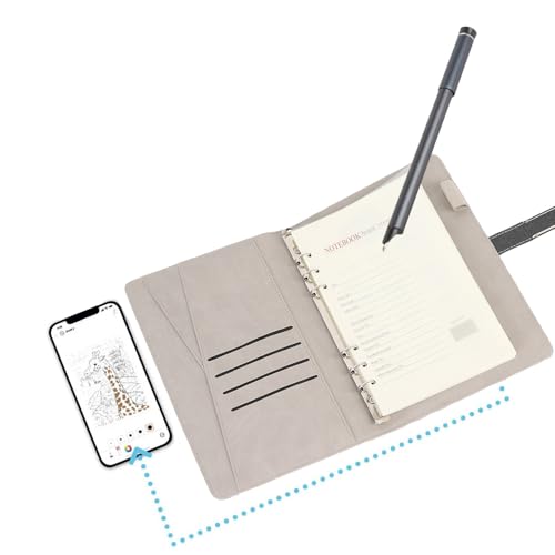 3 In 1 Digital Pen Smart Pen -Schreibset, Smart Stifte und Notebook Zum Noten, um auf Text, Speichern und Freigabe von Papiernotizen zu Konvertieren, mit App Kompatibel mit (Black) von Diyeeni