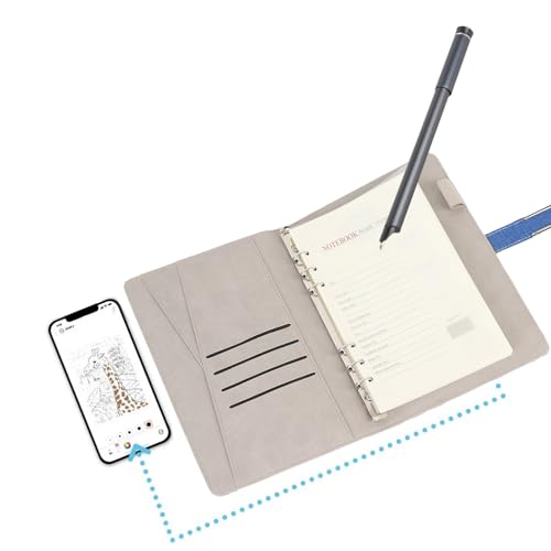 3 In 1 Digital Pen Smart Pen -Schreibset, Smart Stifte und Notebook Zum Noten, um auf Text, Speichern und Freigabe von Papiernotizen zu Konvertieren, mit App Kompatibel mit (Blue) von Diyeeni