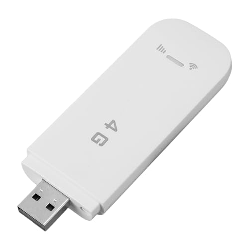 4G LTE USB-WLAN-Modem, Mobile Internetgeräte mit SIM-Kartensteckplatz, Tragbarer Reise-Hotspot-Router, WPA-WPA2-WLAN-Verschlüsselung, Unterstützt 10 Geräteverbindungen (White) von Diyeeni