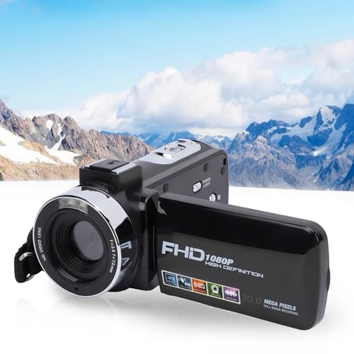 Camcorder -Videokamera, HD 1080p 30 MP 18x Digitales Zoom -Vlogging -Kamera, Video -Rekorder mit 3 Zoll Rotatierbarem Farb -IPS -Bildschirm, Fernbedienung und Füllung Licht Camcorder -Videokamera, HD 1080p 30 MP 18x Digitales Zoom -Vlogging -Kamera, Video -Rekorder mit 3 Zoll Rotatierbarem Farb -IPS -Bildschirm, Fernbedienung und Füllung Licht von Diyeeni