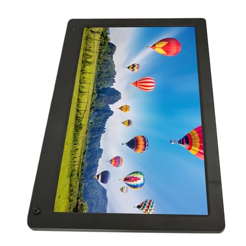 Digitaler Bilderrahmen mit 15,6-Zoll-IPS-Display und Einer Auflösung von 1920 X 1080, Körpersensor, Bildvorschau, Einfach zu Bedienen, Multifunktional, Unterstützt Mehrere (Black) von Diyeeni