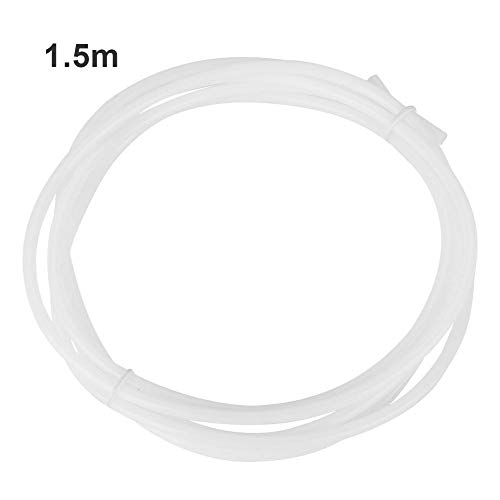 Diyeeni 1.5m / 2m PTFE Schlauch Teflonschlauch für 1.75m Filament, Teflon Tube für 3D Drucker (2.0 mm ID / 4.0 mm AD) - Weiß(1.5m) von Diyeeni