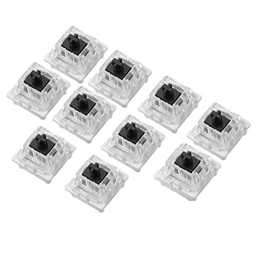 Diyeeni 10 PCs Mechanischer Tastaturschalter Tastatur schwarzer Schalter Ersatz schwarzer Schalter Plattenmontierter schwarzer Schalter Ersatz für Gateron Cherry MX von Diyeeni