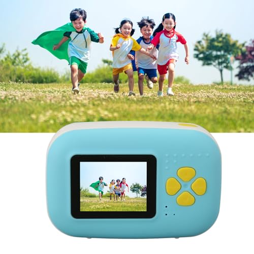 Diyeeni 16-MP-Sofortdruckkamera, 2-Zoll-HD-Bildschirm-Digitalkamera, USB-Aufladung, 1080P-Video, Kinderkamera mit Papierrollen-Umhängeband von Diyeeni