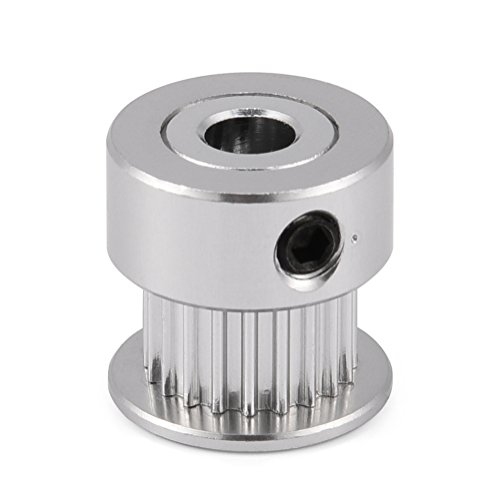 Diyeeni 5Stk. 20 Zähne 5mm / 8mm Bohrung Riemenscheibe für 3D-Drucker 20mm Zahnriemen, 3D Drucker Ersatz 20T Aluminum Alloy Gear Synchronous Timing Belt Pulley(20T 5mm) von Diyeeni