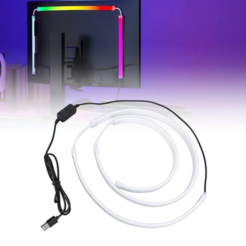 Diyeeni Computer -LED -Hintergrundbeleuchtung für 32 -Zoll -Bildschirme, 77pcs LED -Strip -Lichter Synchronisieren nach Bildschirm und Musik, 3 Beleuchtungsmodi, RGB Diyeeni Computer -LED -Hintergrundbeleuchtung für 32 -Zoll -Bildschirme, 77pcs LED -Strip -Lichter Synchronisieren nach Bildschirm und Musik, 3 Beleuchtungsmodi, RGB von Diyeeni