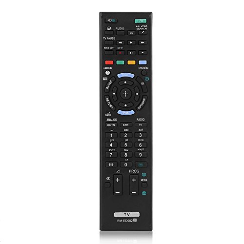 Diyeeni Ersatz Fernbedienung für Sony TV RM-ED052 / RM-ED050 / RM-ED047 / RM-ED053 / RM-ED060, 10m Reichweite Fernbedienung für Sony Smart TV - Schwarz von Diyeeni