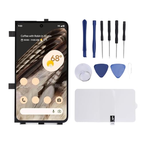 Diyeeni Für Pixel Fold 5G Bildschirmersatz [mit Fingerabdruck] G9FPL OLED -Anzeige -Touchscreen -Digitalisierer Vollbaugruppe Reparaturkits, mit Werkzeugen, 3D -sensibler Touch, 5,8in von Diyeeni