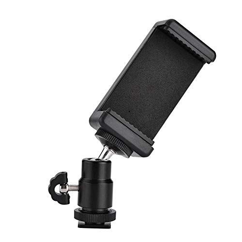 Diyeeni Handy-Stativhalterung, Handyhalter mit 360-Kugelkopf, Digtal-Kamerahalterung Selfie-Objektivhalter-Clip, Stativhalterungsadapter für Telefone von Diyeeni