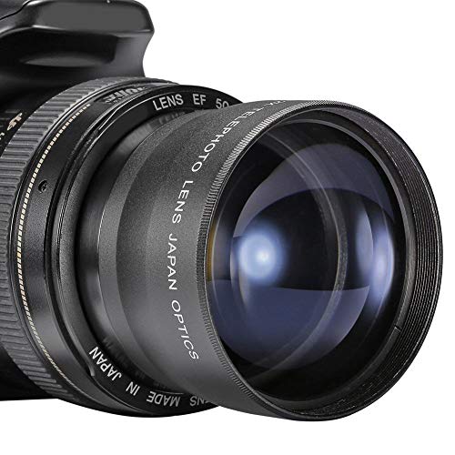 Diyeeni High Definition 2X Teleobjektiv, 58-mm-Kamera-Telekonverter mit 62-mm-Frontgewinde für Objektivfilter, 2-fache Vergrößerungslinse Fernfotografie von Diyeeni
