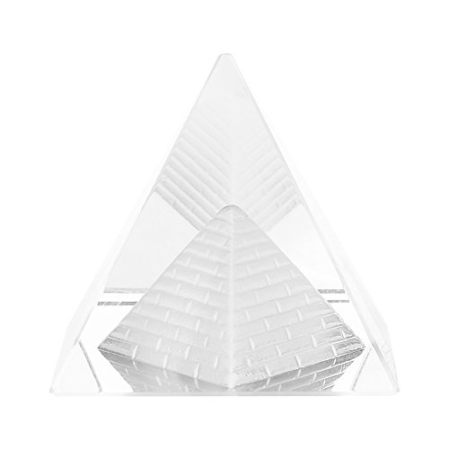 Diyeeni Kristallpyramide, Carving Quarzstein, ägyptische Pyramide Glas Briefbeschwerer mit Guten Wünschen, Quarz Pyramide gutes Geschenk für Familie/Freund,Schreibtisch-Ornament,Kristallhandwerk von Diyeeni