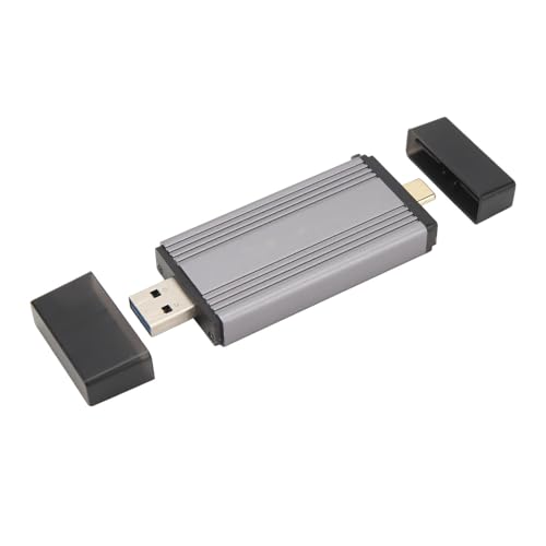 Diyeeni M.2 NVMe SSD-Gehäuse, 10 Gbit/s, USB 3.2 Typ C, Aluminiumlegierung, Doppelanschlüsse für 2230 2242 SSD, Unterstützt Hochgeschwindigkeitsübertragung von Diyeeni