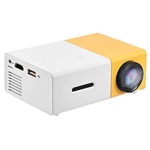 Diyeeni Mini Beamer, Videobeamer Unterstützt 1080P Full HD, LED Projektor Verbindung mit HDMI AV USB TF Gerät, Tragbar Heimkino Projektor mit Eingebauter Stereo-Lautsprecher von Diyeeni