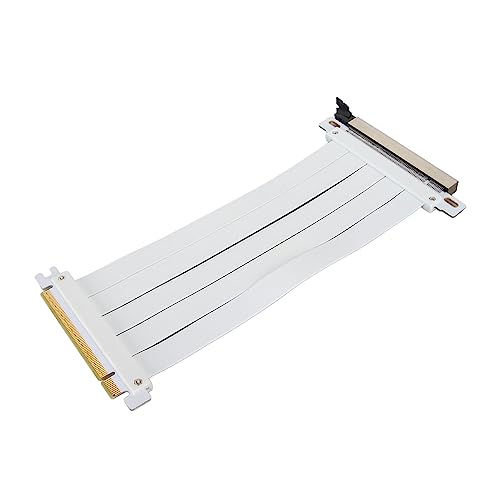 Diyeeni PCIE 4.0 X16 Extender Riser-Kabel, Hohe Abschirmung, Flexibel und Effizient, Stabiles Signal, Breite Kompatibilität für GPUs der RTX 40- und RX 7000-Serie (White) von Diyeeni