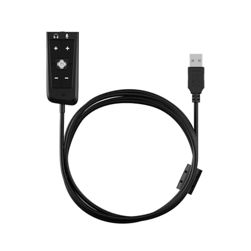 Diyeeni USB-zu-3,5-mm-Klinken-Audio-Adapter, USB-zu-3,5-mm-Klinkenkabel für HyperX Cloud II, Externe Stereo-Soundkarte mit Lautstärkeregler für Kopfhörer für Xbox Series X S für Xbox One von Diyeeni